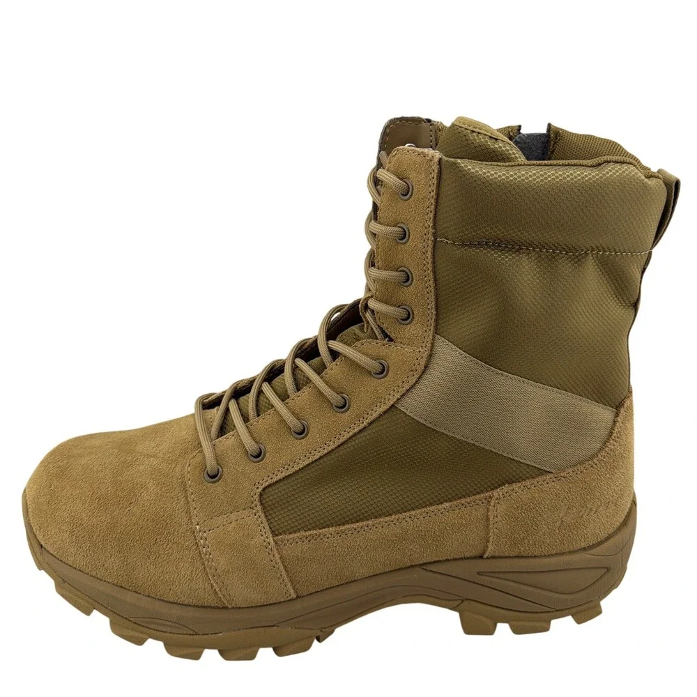 Bates‎ Tactical Boots Mens 14 Brown NIB Side Zip Suede E06511 Military Outdoor